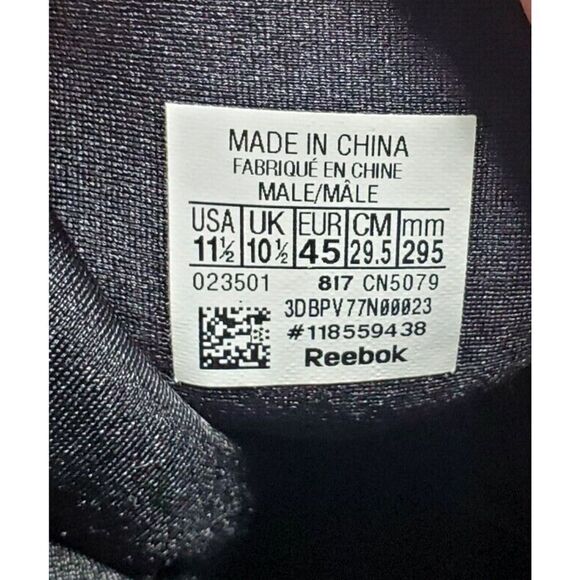 Reebok Boxing Boots Mens 11.5 Buck Black Gold Lace Up Training Athletic Shoes - Picture 11 of 12